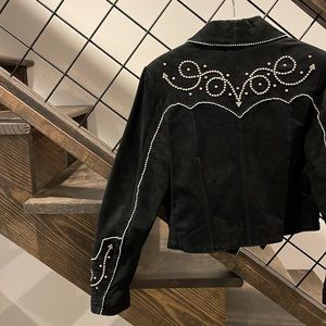 Vintage Cripple Creek Genuine Leather black jacket